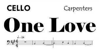 One Love Cello Sheet Music Backing Track Partitura Carpenters One Love Cello Sheet Music Backing Track Partitura Carpenters