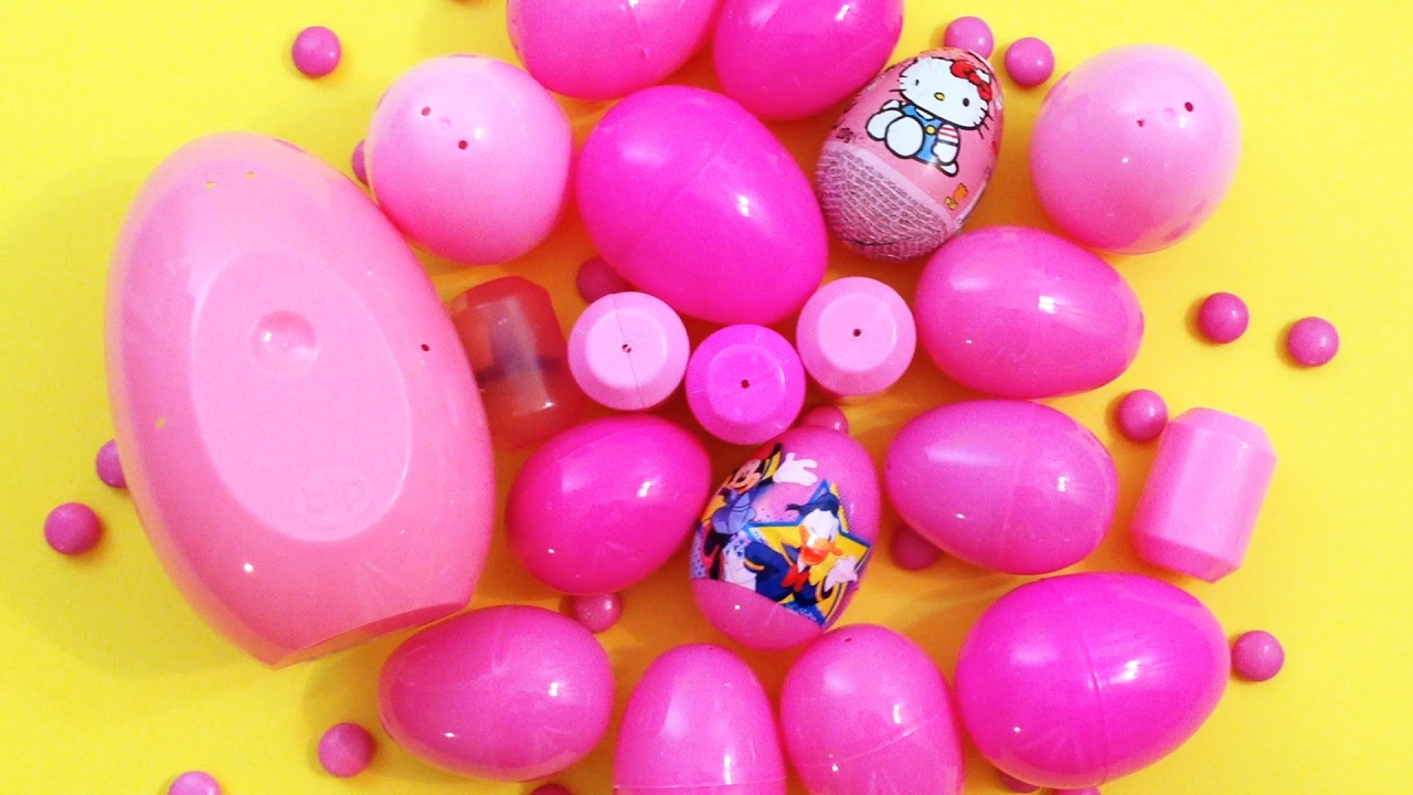 Learn Colors with Pink Surprise Eggs! Opening Pink Eggs!