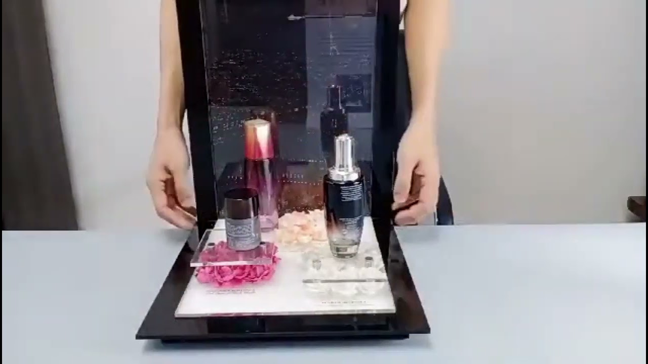 Custom acrylic counter top cosmetic display stand