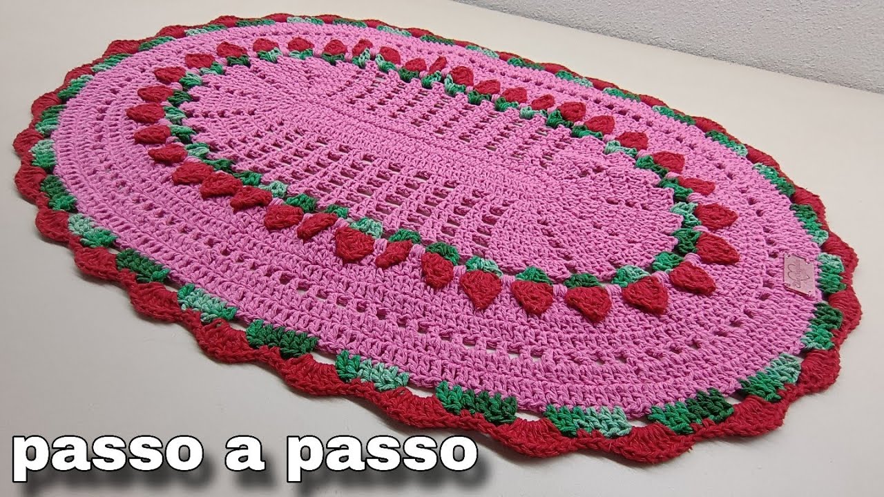 Tapete de crochê Luxo passo a passo 