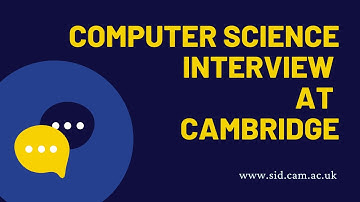 Computer Science interview at Cambridge | Sidney