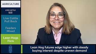 Live Cattle futures sold off while lean hogs gained. 8/4/25