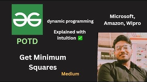 Get Minimum Squares | GFG POTD