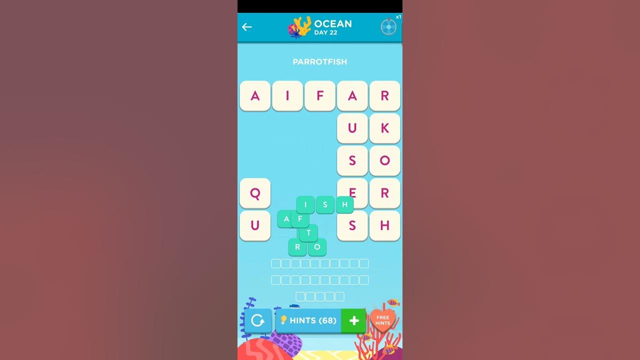 Wordbrain 2 Ocean Event Day 22 2022 Answers YouTube