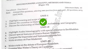 Mdu MA History DDE Final Year Historiography Concepts Mathods & Tools  Question Paper