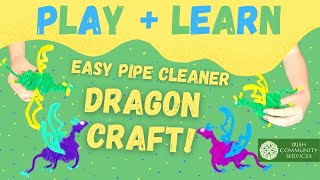 Easy Pipe Cleaner Dragon Craft for Kids |  Play + Learn