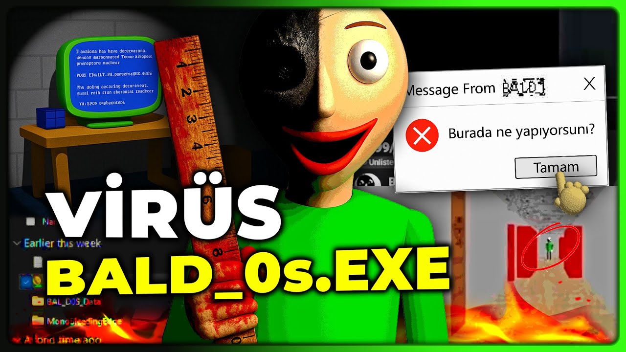 VİRÜSLÜ BALDİ OYUNUNUN GİZEMLİ HİKAYESİ?! | Bald_0s