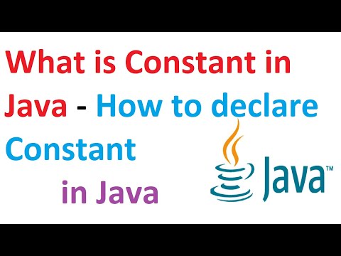 What is Constant in Java - How to declare Constant in Java