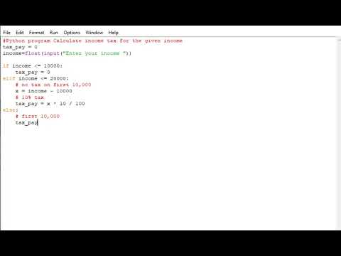 Python program Calculate income tax for the given income