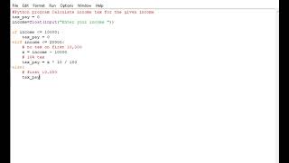 Famous Python program Calculate income tax for the given income Wealth