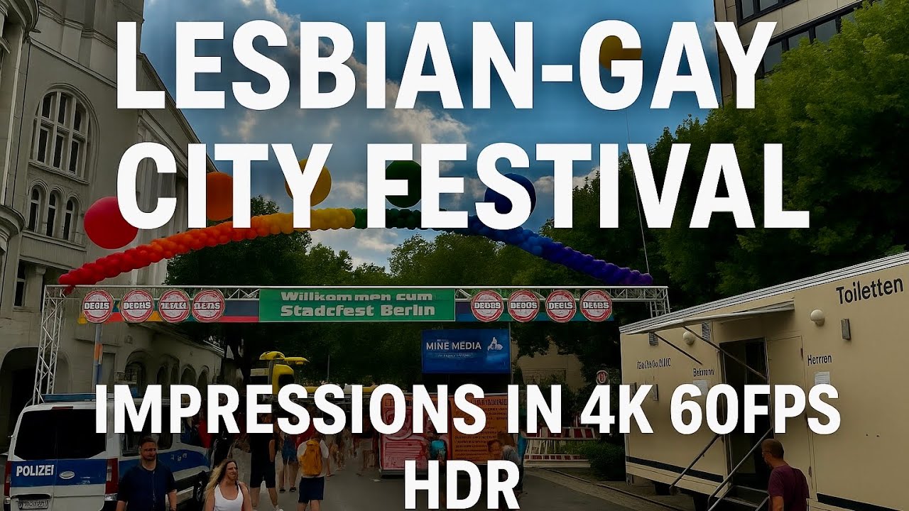 Крупнейший прайд-фестиваль Европы в Берлине – июль 2025: прогулка в 4K 60fps HDR! 🏳️‍🌈