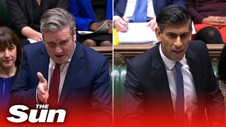 Rishi Sunak grills Keir Starmer over his positions on NHS strikes during PMQs