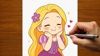How to Draw Rapunzel Step by Step | Tangled Tutorial for Beginners screenshot 4