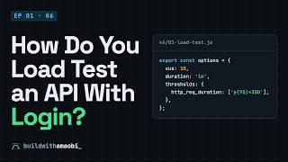 how to load test api with login k6