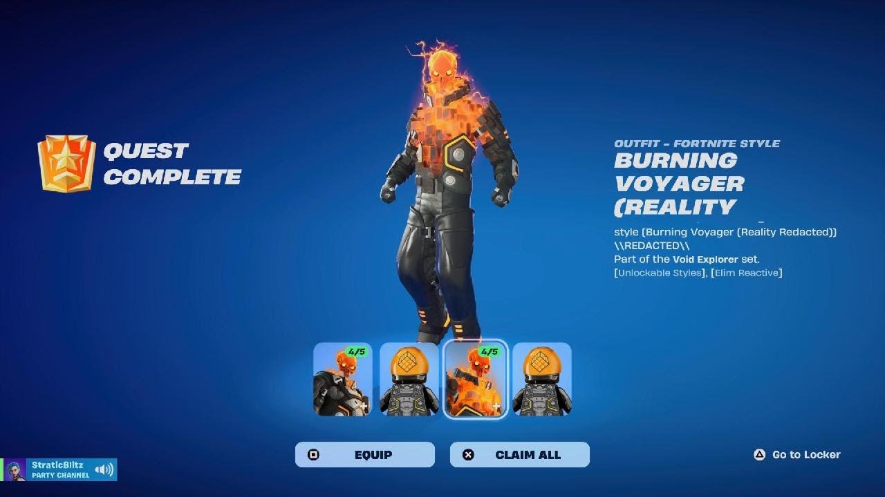 Claiming All Dark Voyager Edit Styles From Quests In Fortnite!