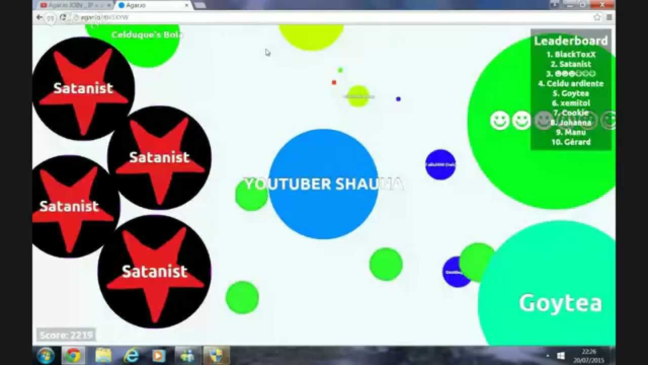 Agar.io JOIN _ IP = agar.io/H5XYW YouTube