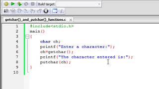 getchar & putchar Functions