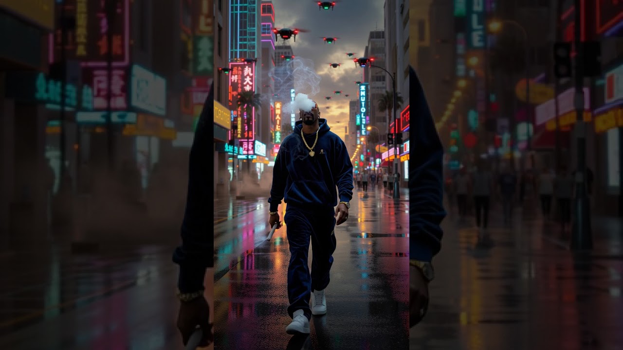 Snoop Dogg in FUTURE Los Angeles 2025 💥 | Ultra Real AI Edit | Futuristic 4K Short