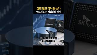 삼전 덜고 하닉 담는다 반도체 ETF 리밸런싱 임박 (20261006)