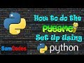 How to do the Pygame set up using Python