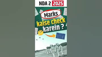 🔥 "NDA 2, 2025 Marks – How to Know Your Score?" #shorts #nda