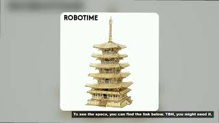 Robotime Rolife 275pcs DIY 3D Five-storied Pagoda Wooden Puzzle Game Assembly Constructor Toy Gift f screenshot 1
