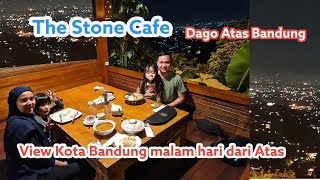 The Stone Cafe Dago Atas Bandung , Cafe Dengan view keindahan kota Bandung di malam hari