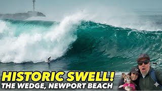 HISTORIC SWELL at The Wedge Massive Waves and Chaos in Newport Beach