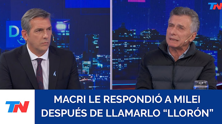 Mauricio Macri: "Milei, yo dejo de llorar si vos dejás de llorar por lo que dicen los periodistas"