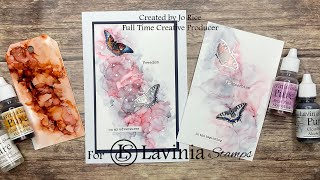 Technique Tuesday with Alcohol inks by Jo Rice #laviniastamps #alcoholinks #cardmakingtutorial