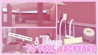 3 Backyard Ideas | Welcome to Bloxburg | Speedbuilds