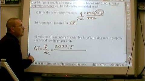 Chemistry Tutorial 2.4b:  The Calorimetry Equation Part 2