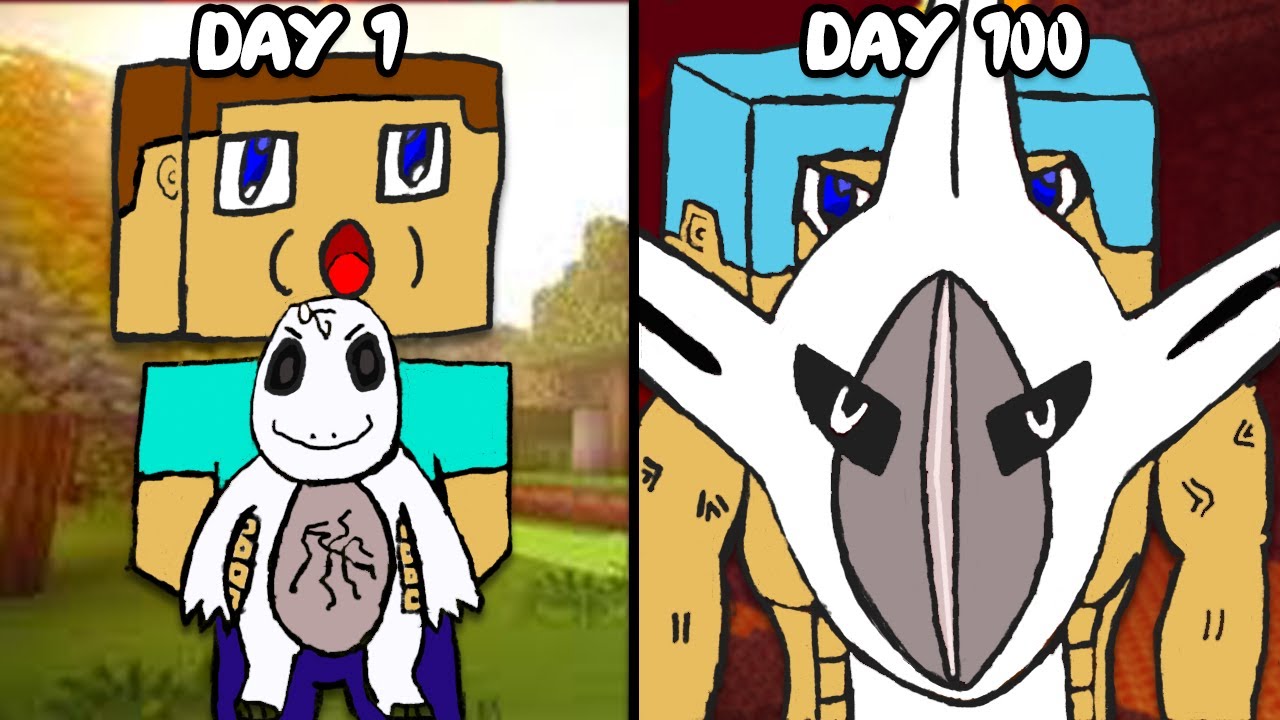 I Survived 100 Days in Custom Textured Pixelmon!