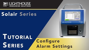 Solair Portable Particle Counter - Tutorial {2/3} - Configure Alarm Settings