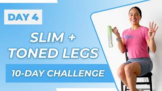 Day 4: Defined Legs Workout (Resistance Bands) | Slim & Toned Legs 10-Day Challenge | Low Impact