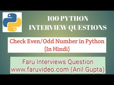 Check Even/Odd Number in python