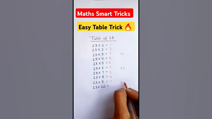 Table of 13 Easy Trick 🔥 | Easy Maths Trick for kids