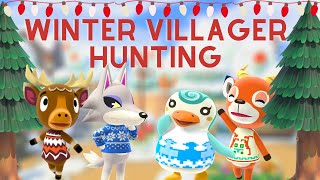 50 NMT Winter / Christmas Villager Hunting! // ACNH