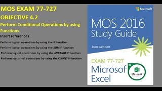 Microsoft Excel MOS EXAM 77-727 - Objective 4.2 in URDU / HINDI