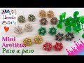 PASO A PASO DE MINI ARETES DE BISUTERIA / 😍 HOW TO MAKE MINI FLOWER EARRINGS WITH LBEADS.COM
