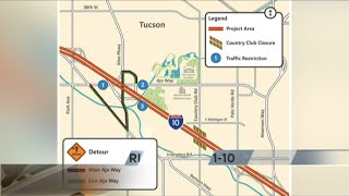 I-10 lane restrictions in Tucson overnight