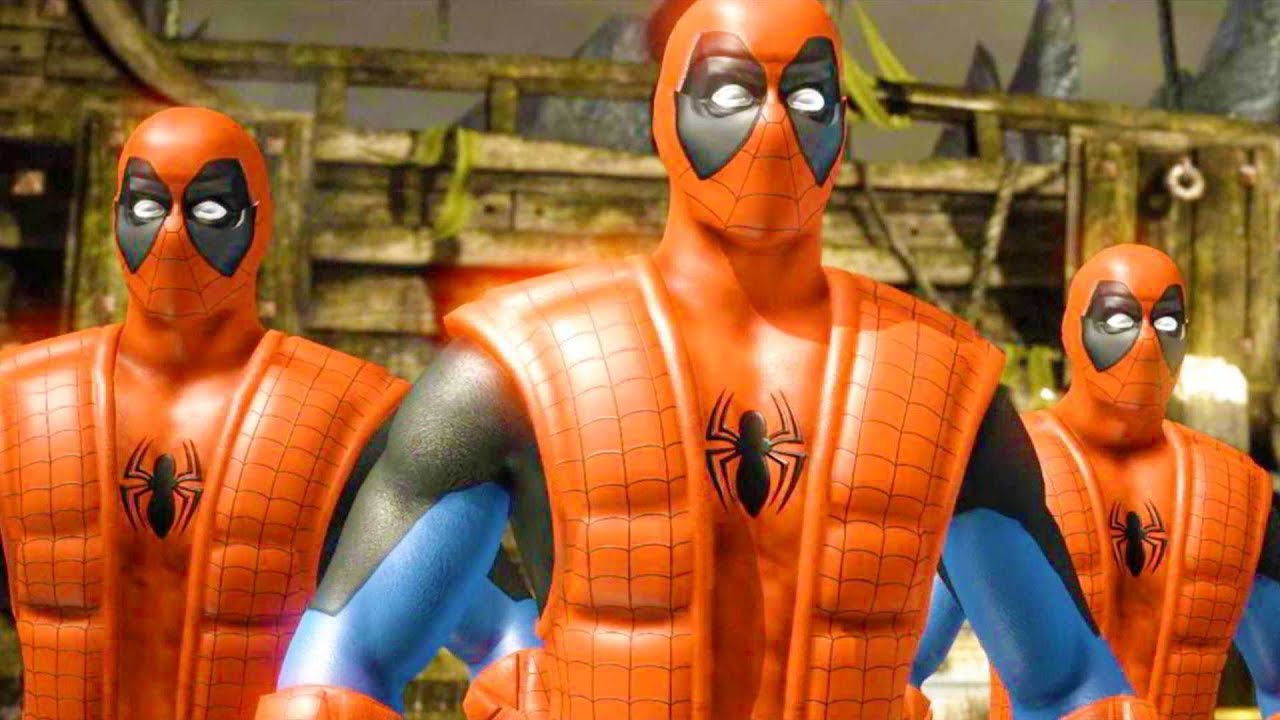 Mortal Kombat XL - Spider-Pool Triborg Costume Skin PC Mod Performs Intros On All Stages 4K Mods