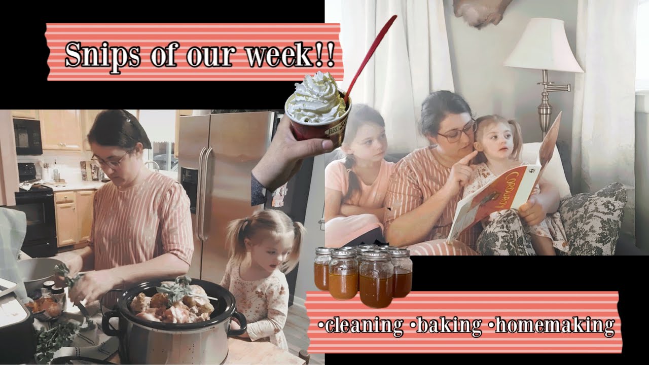 Week in my life as a stay at home mom!! Cleaning motivation, baking, homemade chicken broth! 