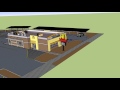 Solar Carport at Fast Food Restaurant Rendering Solar Carport at Fast Food Restaurant Rendering