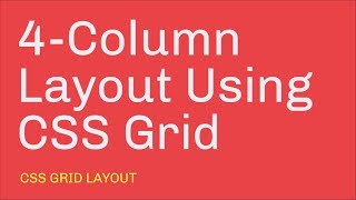 4-Column Responsive Layout Using Css Grid - Youtube