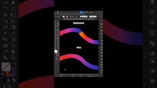 Beginner vs Pro Illustrator Design | Easy Gradient Stroke Tips 2025