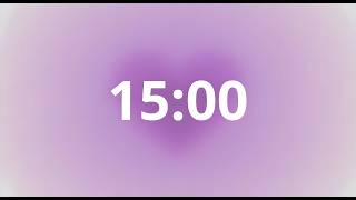 15 Minute Purple Aura Timer ⏱️💜 | 4K Countdown with End Beep