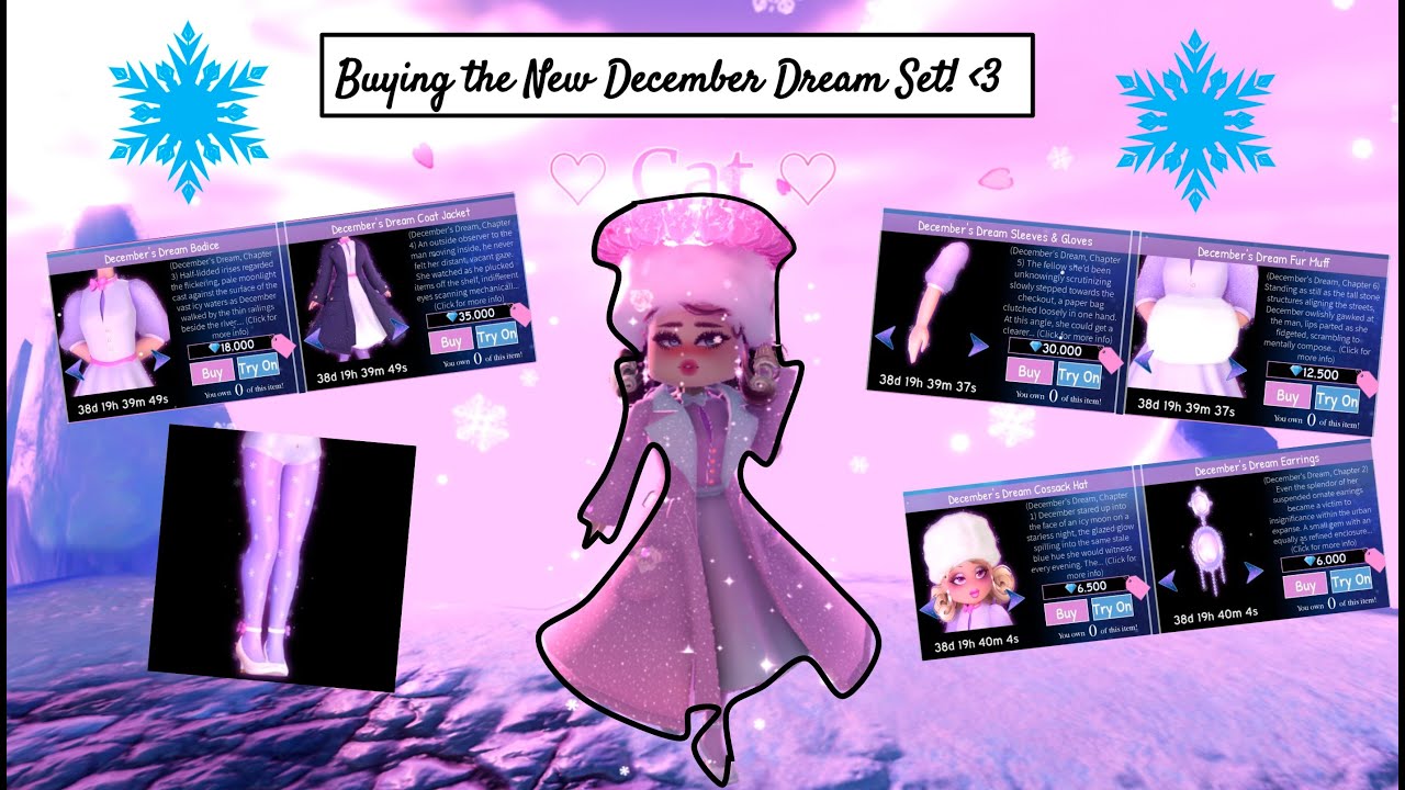 ️💝 Buying the *NEW* December Dream Set Roblox Royale High 💝 ️ YouTube