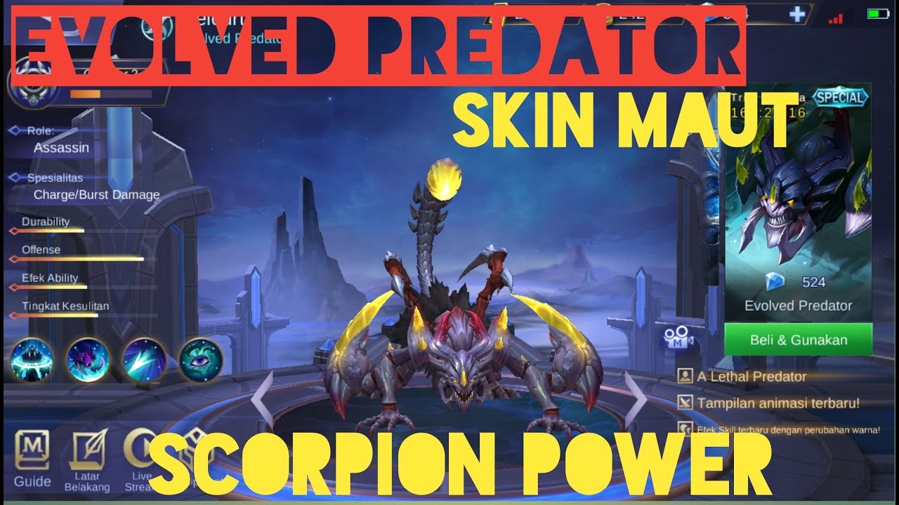 REVIEW SKIN SPESIAL HELCURT EVOLVED PREDATOR