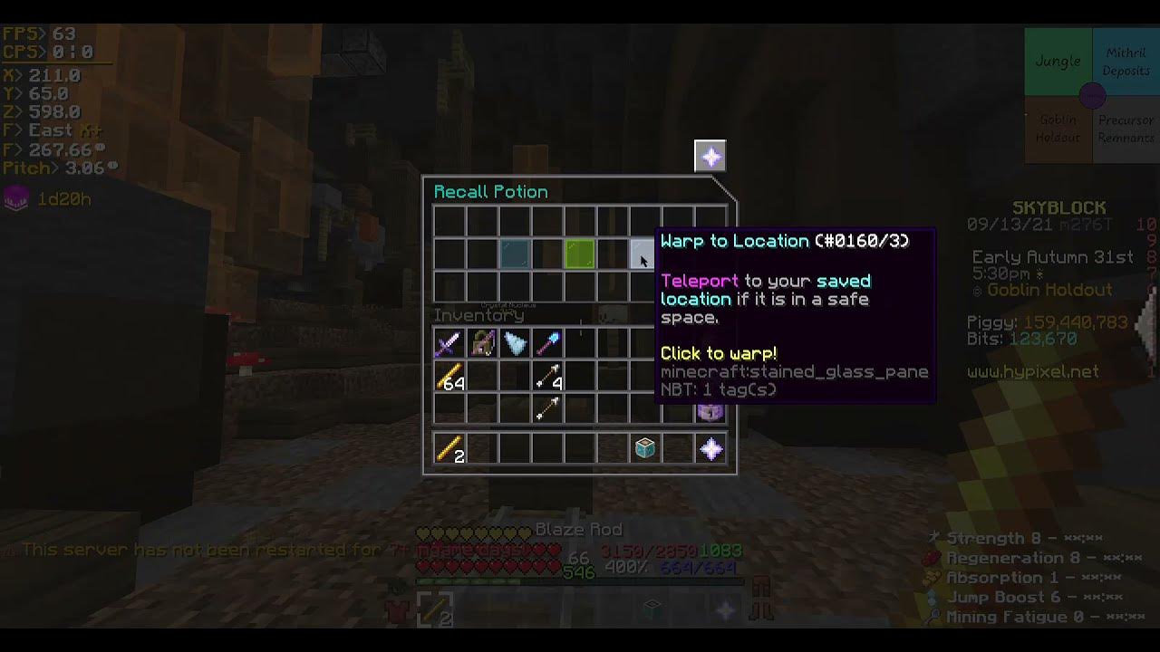 How to get a FREE WARP to the Crystal Nucleus in Hypixel Skyblock